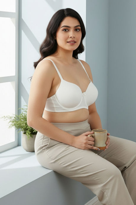 Zivame Padded Wired 3/4Th Coverage T-Shirt Bra - Whisper White — image 4